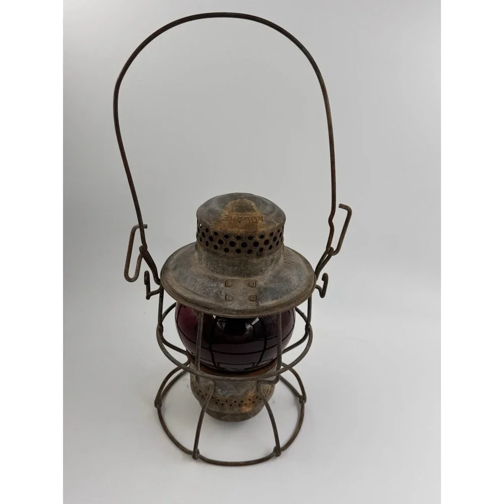 Adlake Kero NYCS New York Central Railroad Lantern Red Globe Antique‎ Kerosene
